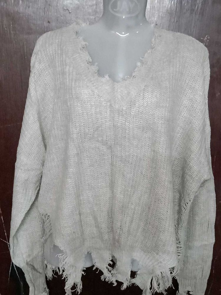 Distressed Knit Top very nice to