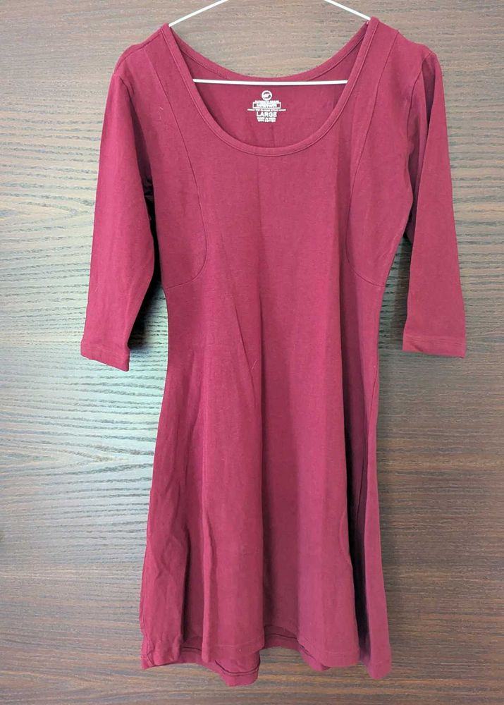 Casual Stretchable Red Dress