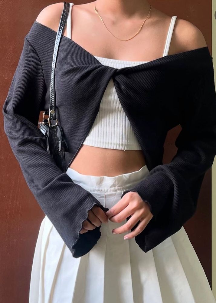 Twist Front Long Sleeve Top