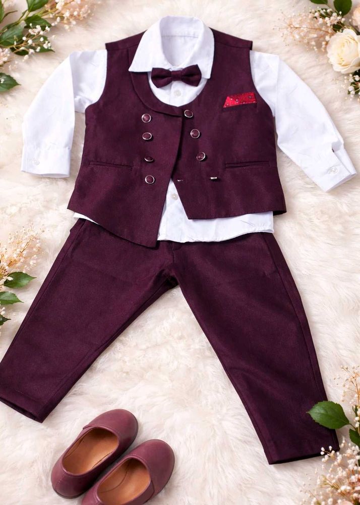 Boy's Burgundy Formal Outfit