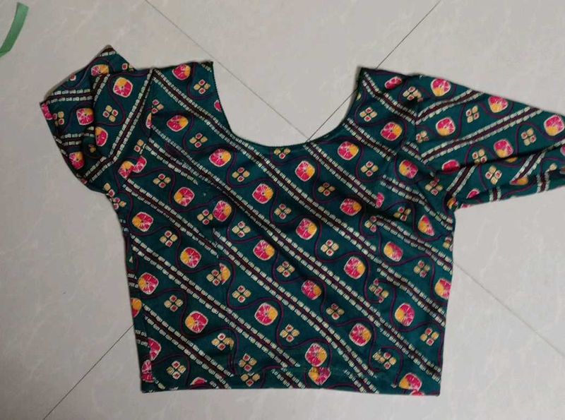 Green Printed Blouse