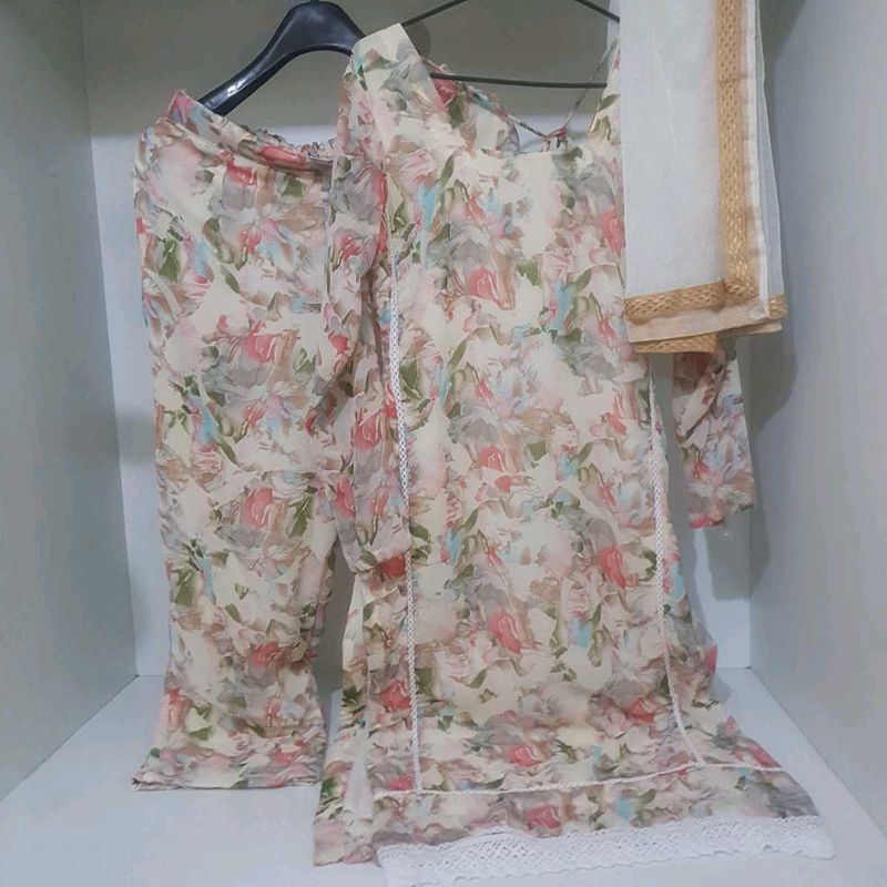 Pakistani Cream Suit