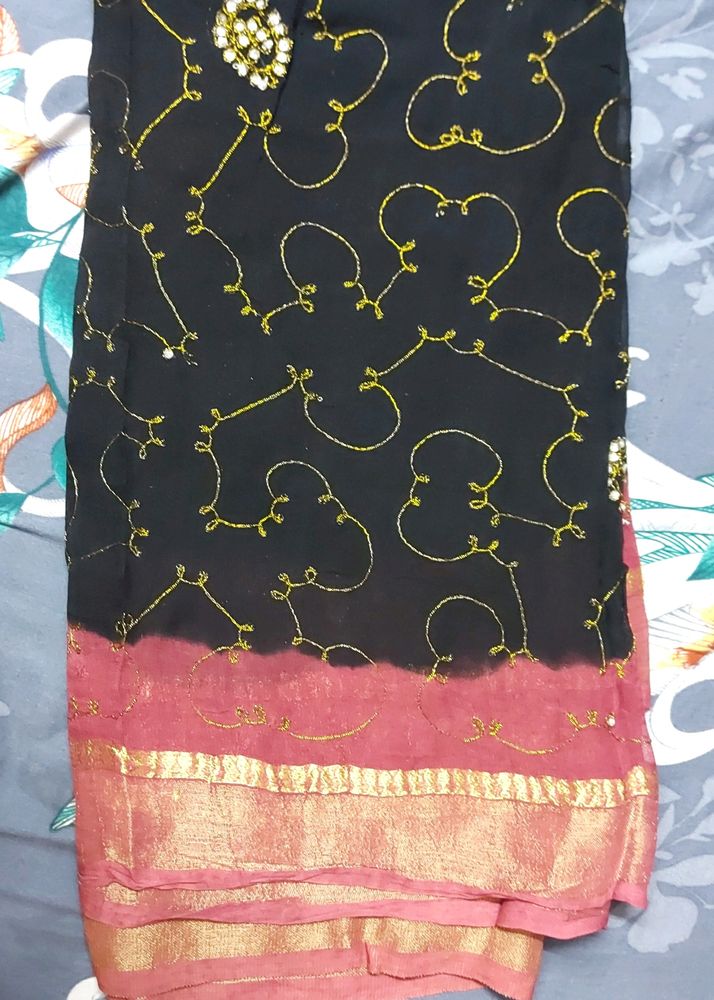 Fancy Black Saree