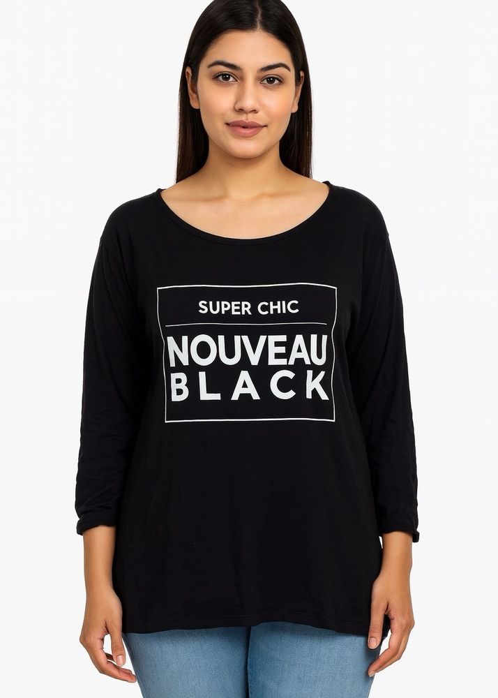 Black &#39;Super Chic&#39; Tee