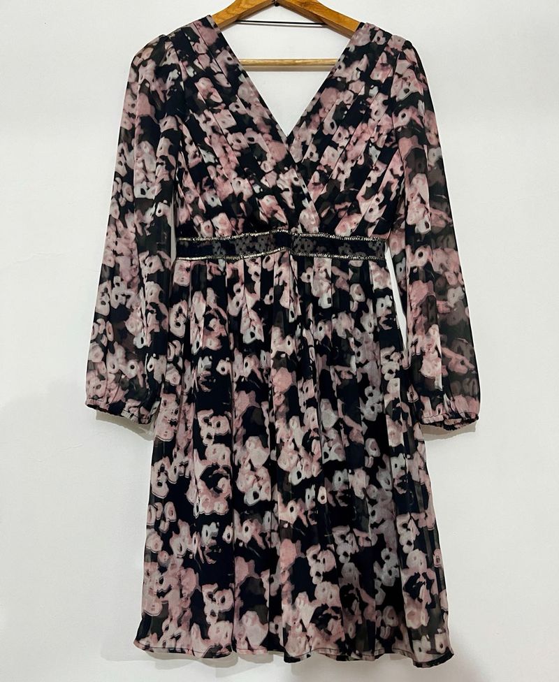 Floral Print Long Sleeve Dress