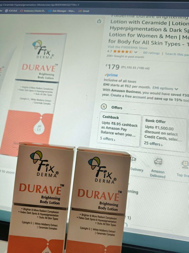 Fix Derma Brightening Body Lotion ( Pack Of 2 )