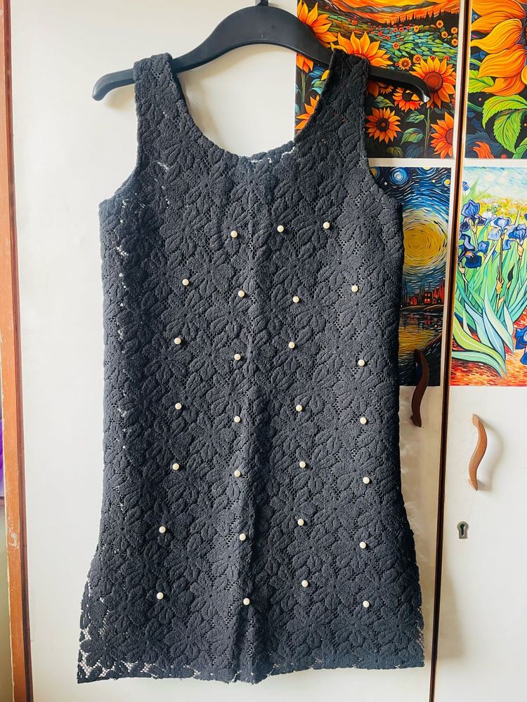 Black Net Kurti