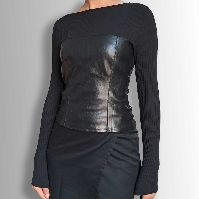 Chic Black Long Sleeve Top