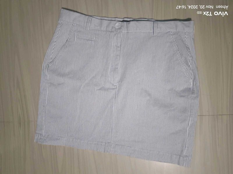 Black In White Skirt
