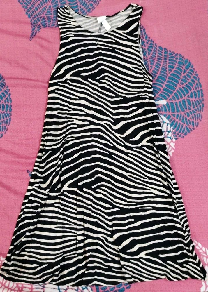 H&amp;M Y2K TRENDY Zebra Print Tank Dress XS