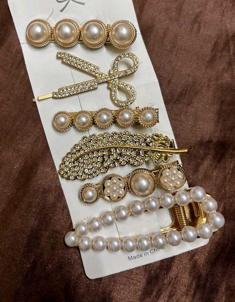 Pearl Hair Clip Set