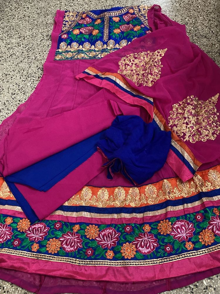 😍New Anarkali Dress Material With Lining