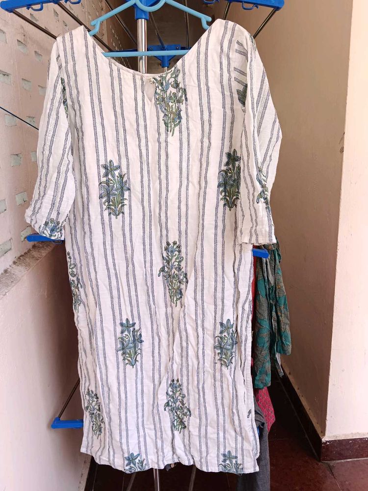 Striped Floral Print Tunic