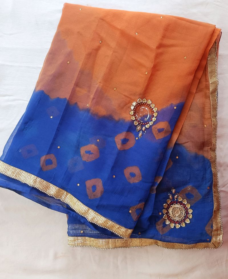 Stone Work Saree