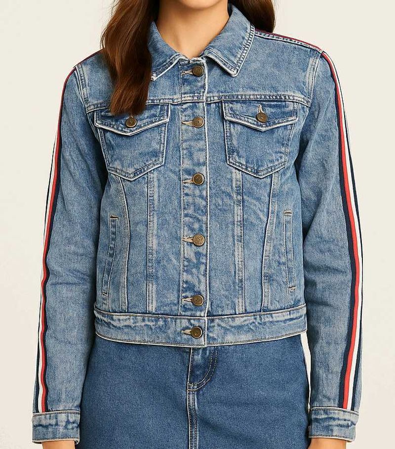 Striped Denim Jacket