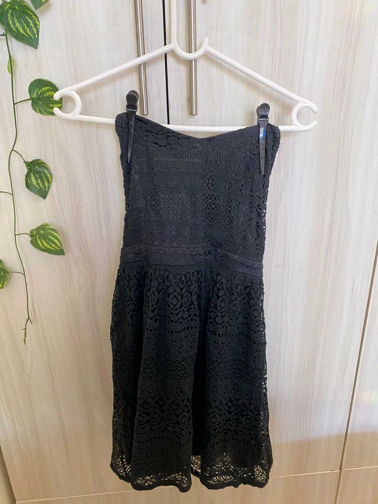 Black Lace Mini Dress