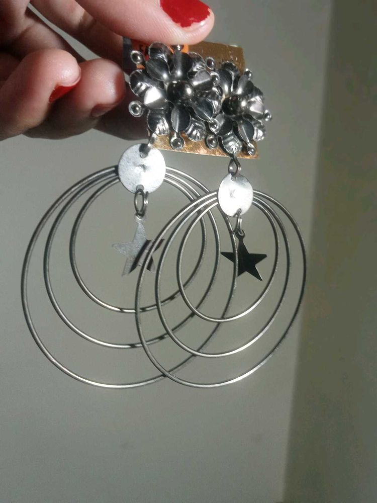 Hoop Star Earrings