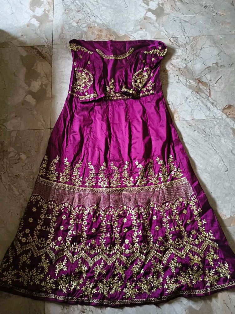 Embroidered Semi Stitched Party Wear Gown