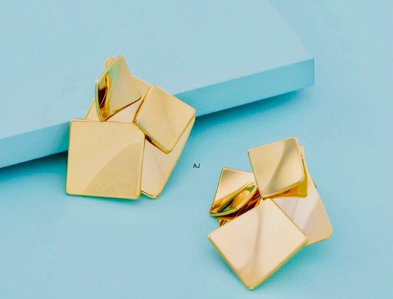 Statement Gold Geometric Earrings