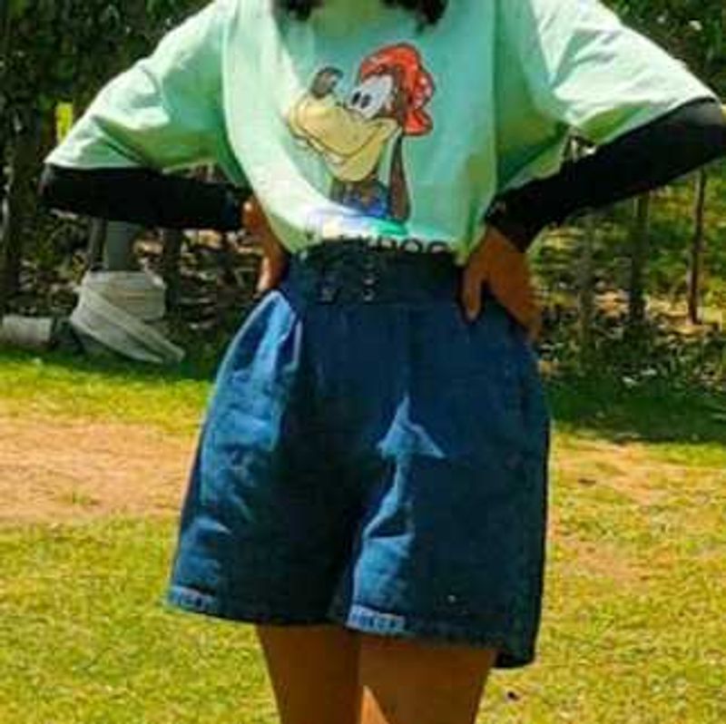 Denim Lace-Up Shorts
