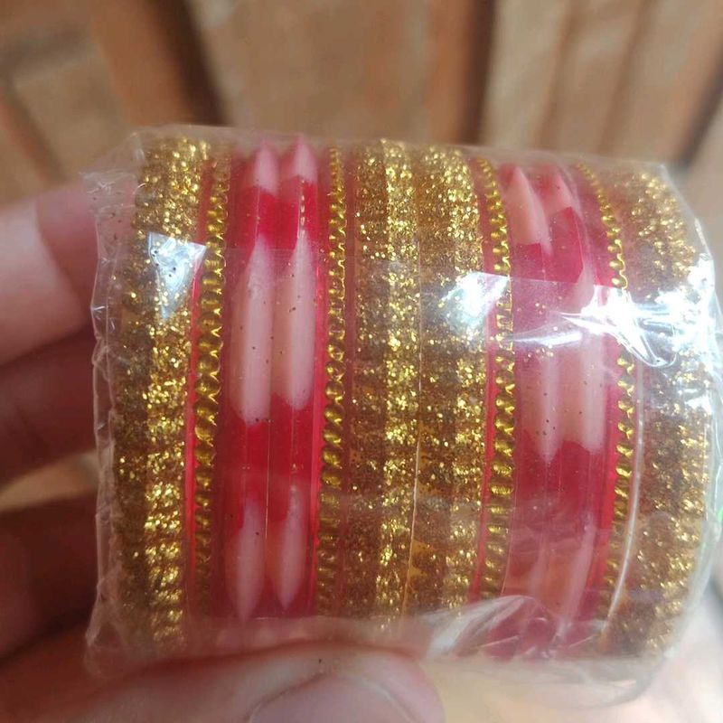 Red &amp; Gold Bangles
