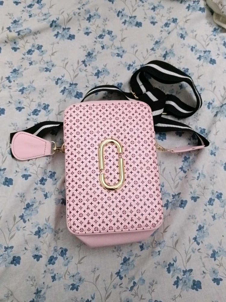 Pink Monogram Crossbody Bag