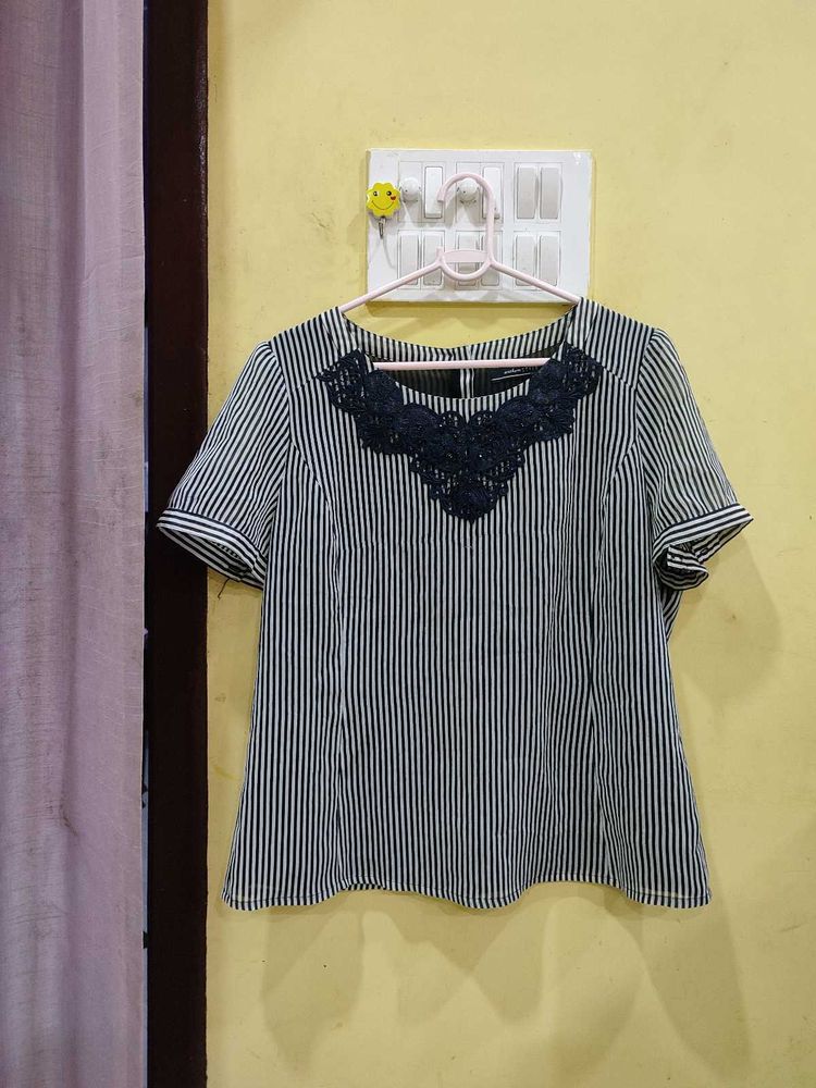 Striped Lace Top Bust 34/36