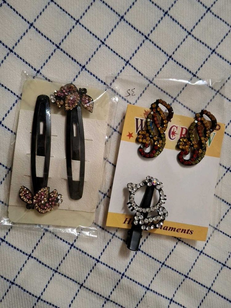 Sparkly Butterfly Hair Clips