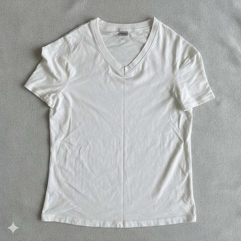 White V-Neck T-Shirt
