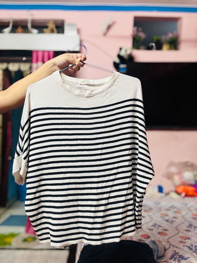 Striped Oversized Top