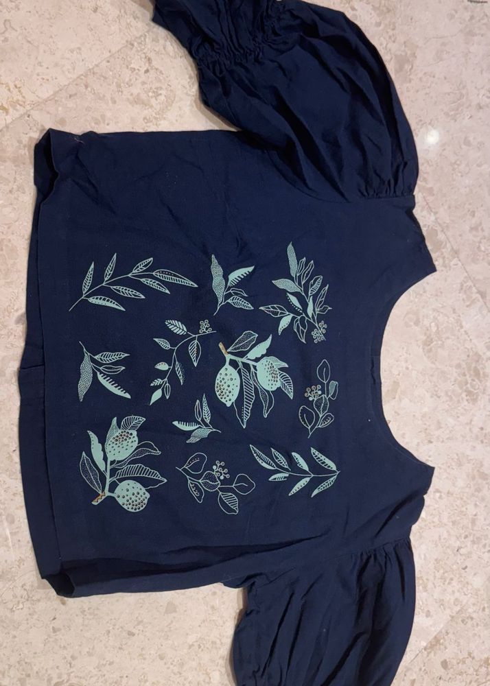 Bombay Paisley Puff Sleeve Top – Size S