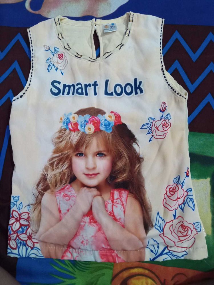 Sleeveless Yellow Colour Top