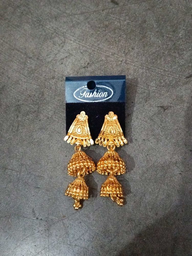 Gold plated Jhumka Earrings