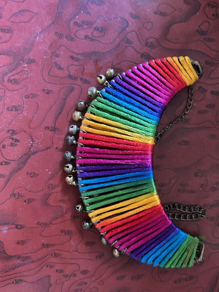 Rainbow Bell Choker Necklace