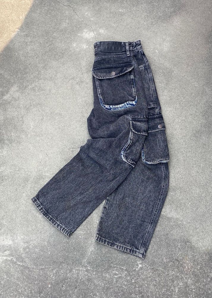 Cargo Style Denim Jeans