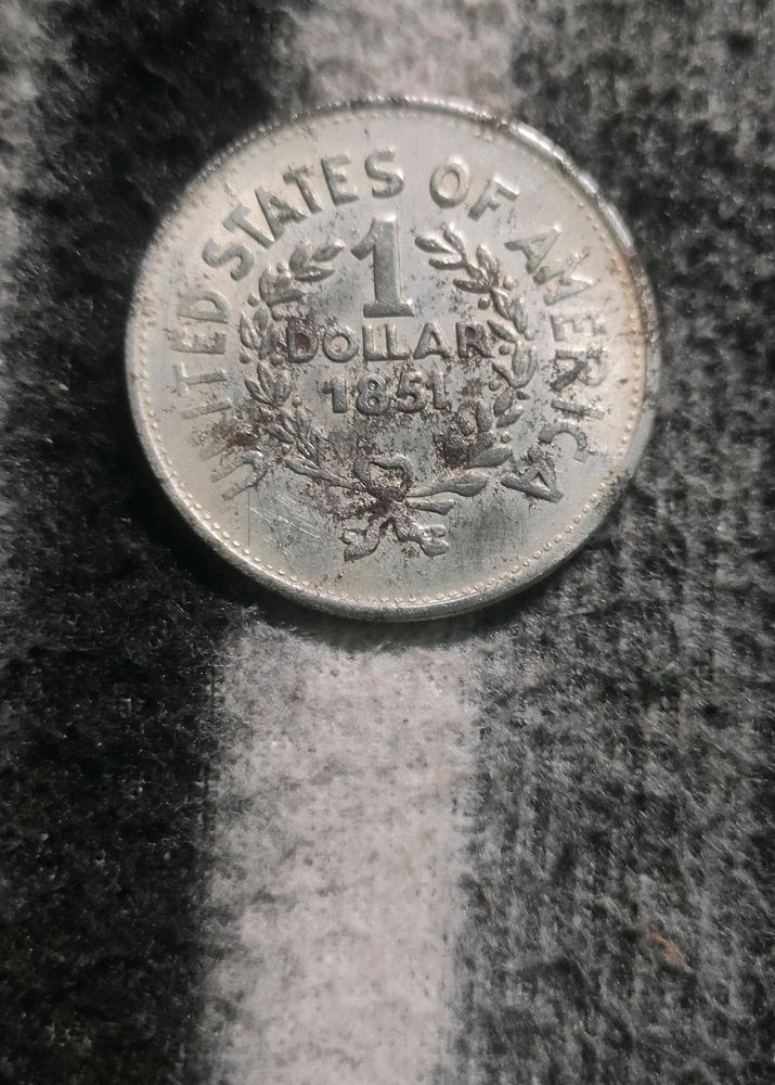 1851 Antic Old Doller Coin American