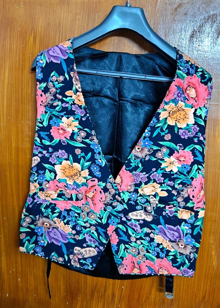 Floral Print Vest
