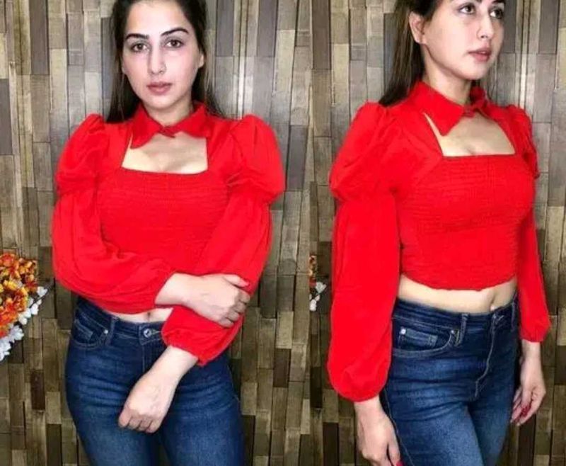 Red Crop Top