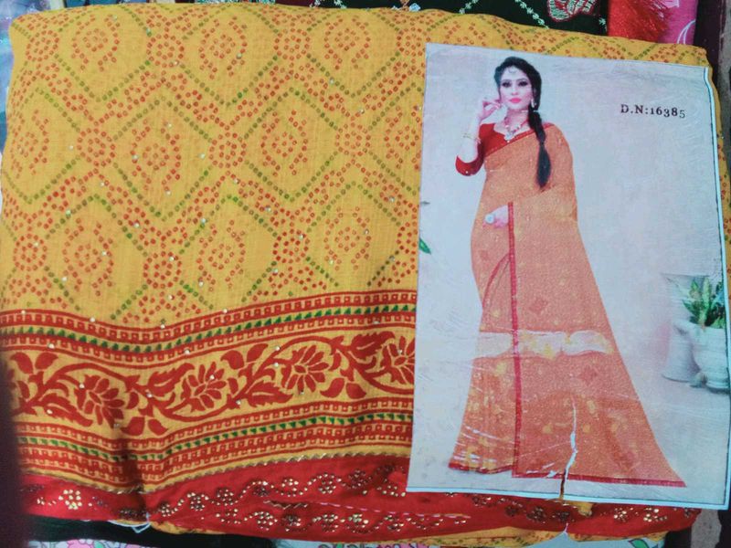 Elegant Yellow Saree