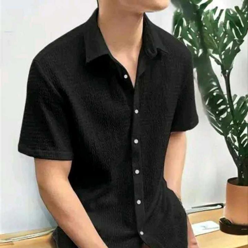 Stylish Black Textured Shirt