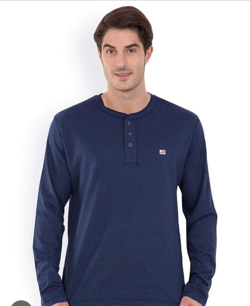 Original Jockey Navy Long Sleeve Henley