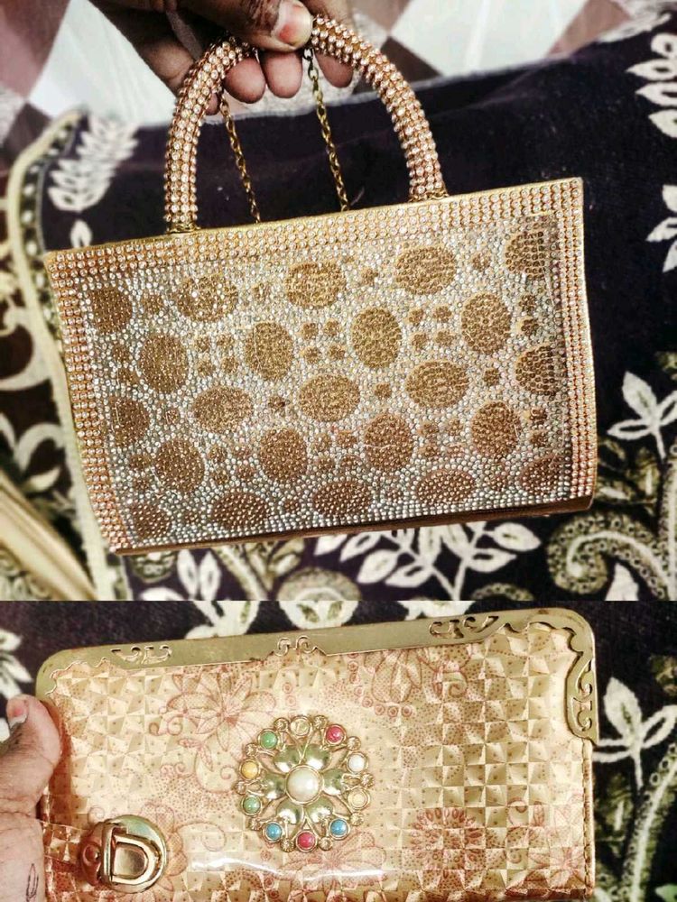 Bejeweled Handbags - Set of Two