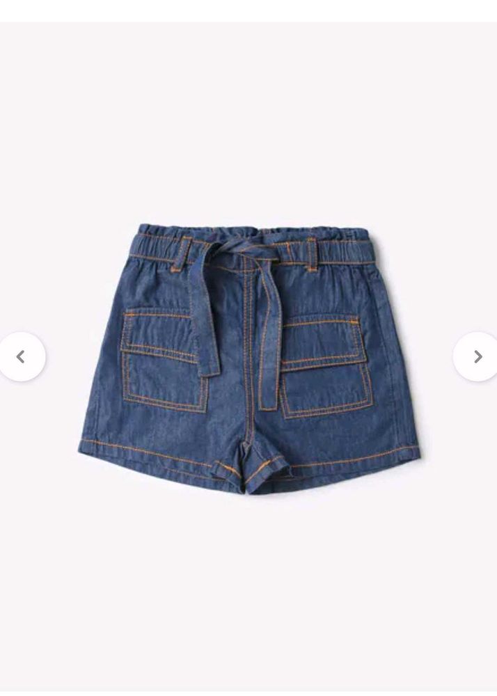 Denim Shorts with Tie Waist (Size 7-8 Year)