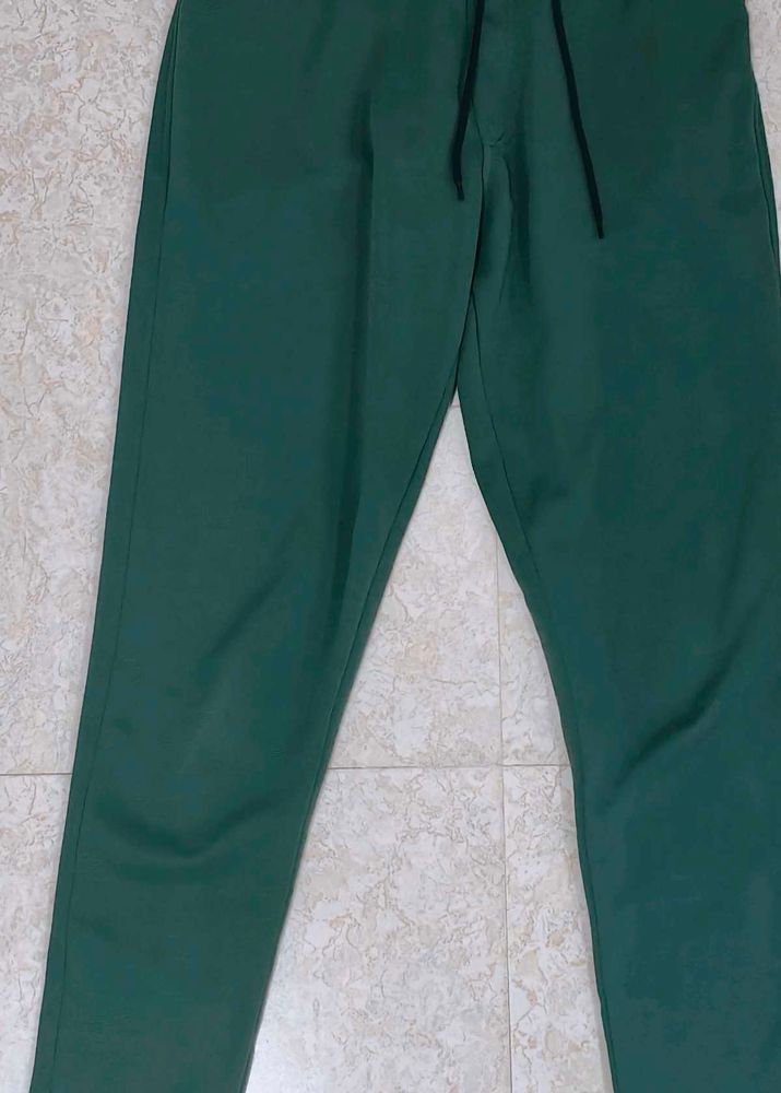 Green Mens Track Pants With Gym Supporter Free
