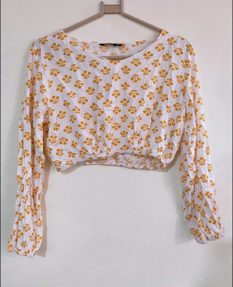 Floral Print Crop Top- Zudio