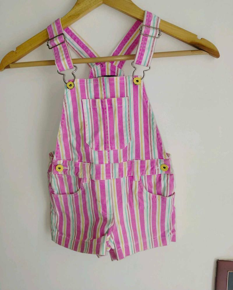 Cute Striped Overalls