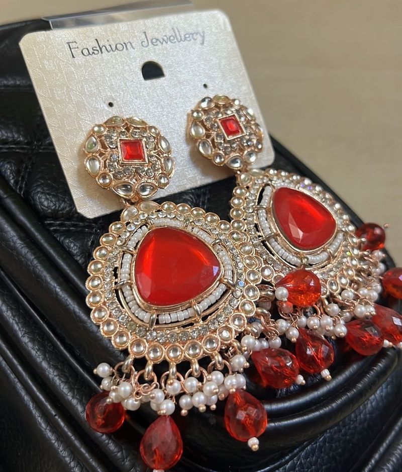 Red Stone Earrings