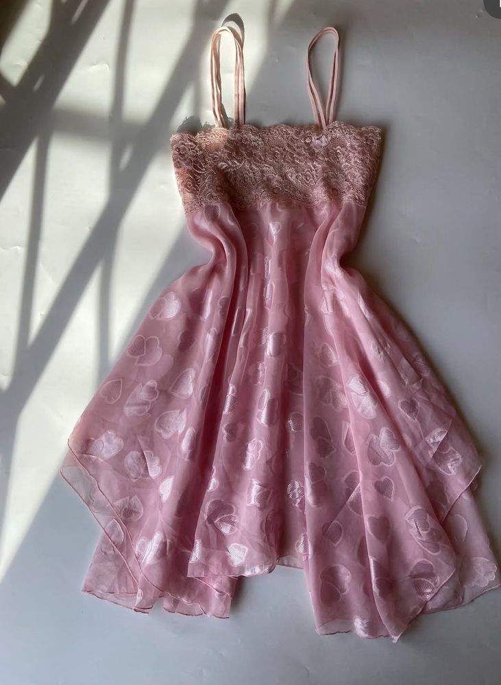 CUTEST LOVE PATTERN PINK SLIP💗