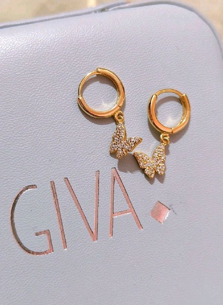 GIVA Gold Butterfly Earrings