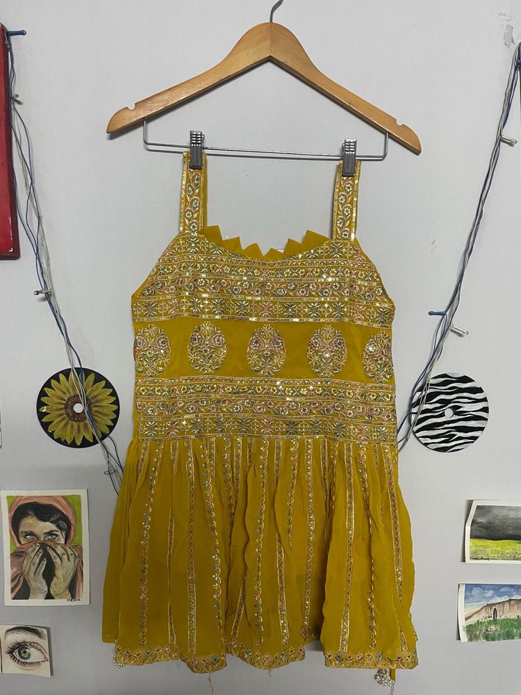 Yellow Embroidered Kurta Set